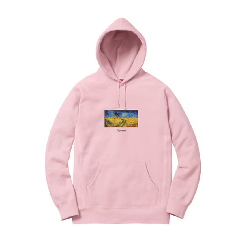 Supreme Van Gogh Field Hoodie Pink (2017)